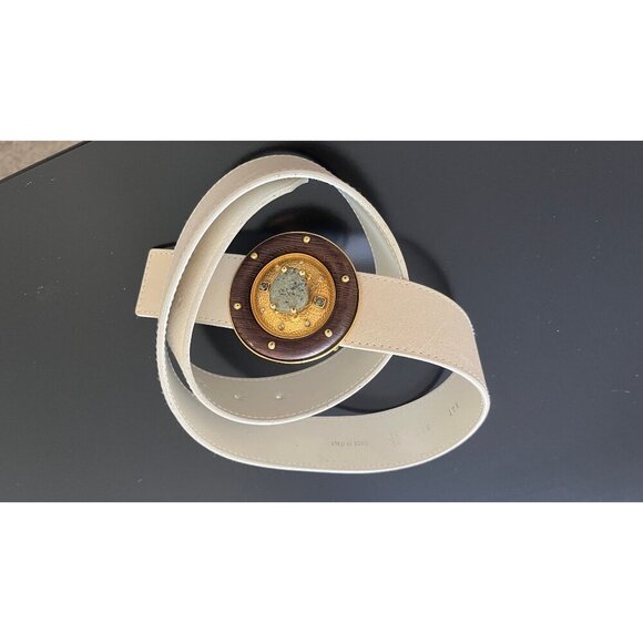 AUTH VALENTINO GARAVANI PRECIOUS STONE BLUE DALMATION JASPER GRIPOIX BELT - Picture 2 of 9